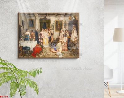 File ảnh Tranh phục hưng nhân vật châu âu NT793 (gốc) in biển hiệu