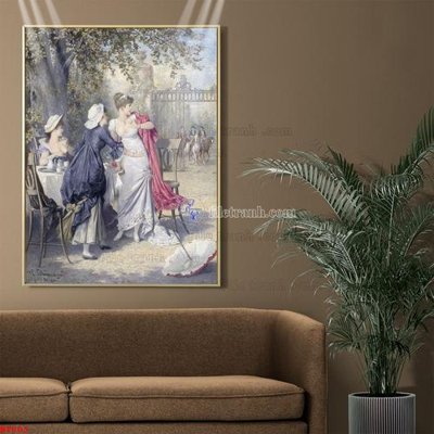 File tranh in tráng gương Tranh phục hưng nhân vật châu âu NT803 (siêu nét)