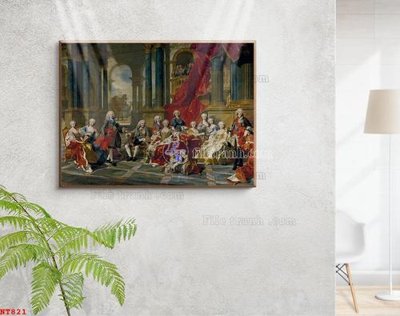 File ảnh Tranh phục hưng nhân vật châu âu NT821 (gốc) in backdrop sự kiện