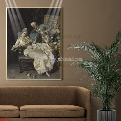 Download file gốc Tranh phục hưng nhân vật châu âu NT950 (in lụa) tranh 3D