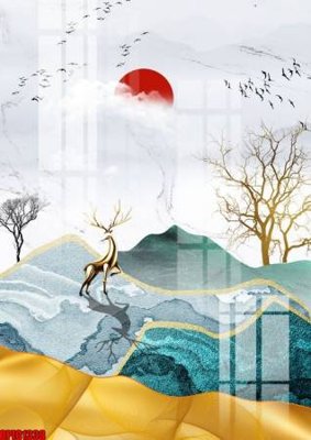 Download file file tranh bộ decor in treo tường tráng gương OPIC1338 (chất lượng in ấn)