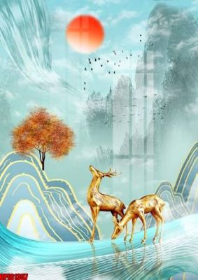 File in ấn file tranh bộ decor in treo tường tráng gương OPIC1357 chuyên nghiệp