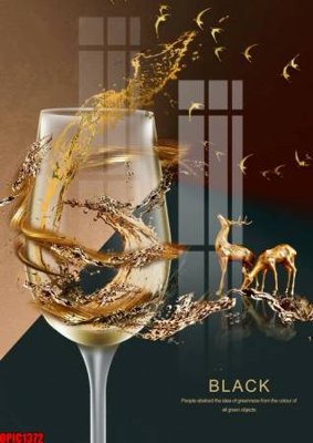 File gốc in ấn file tranh bộ decor in treo tường tráng gương OPIC1372 chuẩn màu CMYK