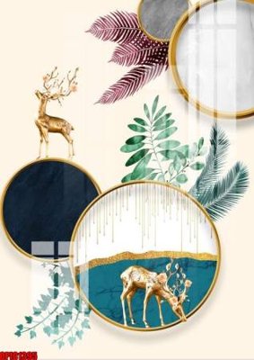 Tải file file tranh bộ decor in treo tường tráng gương OPIC1395 (gốc) chủ đề tâm linh