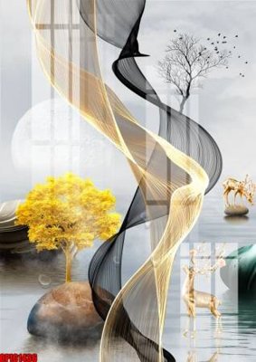 Mua file gốc file tranh bộ decor in treo tường tráng gương OPIC1436 (PSD) tại Filetranh.com