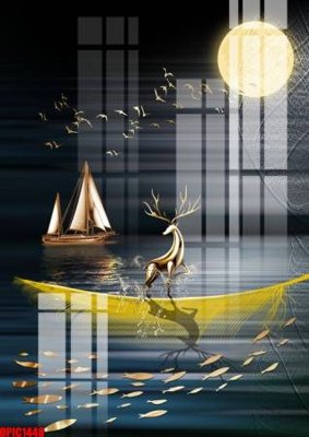 File ảnh file tranh bộ decor in treo tường tráng gương OPIC1448 (gốc) cho trang trí nhà hàng