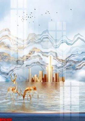 File in ấn file tranh bộ decor in treo tường tráng gương OPIC1470 (bản gốc) sắc nét