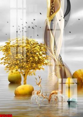 File tranh file tranh bộ decor in treo tường tráng gương OPIC1498 (bản gốc) treo tường