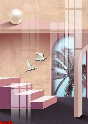 Ảnh gốc file tranh bộ decor in treo tường tráng gương OPIC1720 (độ nét cao) in mica