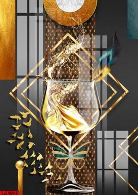 Download file gốc file tranh bộ decor in treo tường tráng gương OPIC1725 (in mica) 3D