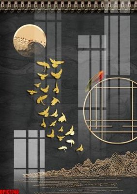 File gốc file tranh bộ decor in treo tường tráng gương OPIC1746 (in 3D) nghệ thuật