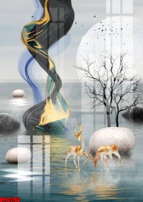 File gốc file tranh bộ decor in treo tường tráng gương OPIC1783 (PNG) chất lượng cao