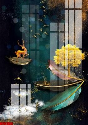 Tải file gốc file tranh bộ decor in treo tường tráng gương OPIC1804 (bản PSD) gốc