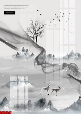 File ảnh file tranh bộ decor in treo tường tráng gương OPIC1807 (gốc) in standee