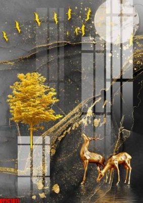 File gốc file tranh bộ decor in treo tường tráng gương OPIC1811 (in tráng gương) sang trọng