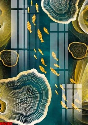 Ảnh gốc file tranh bộ decor in treo tường tráng gương OPIC1827 (nét căng) in mica