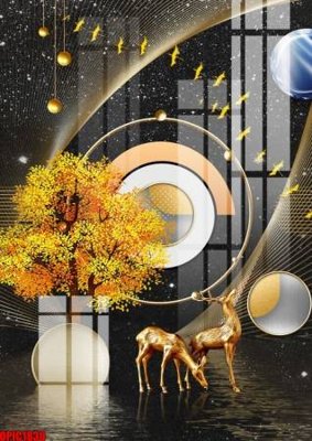 File in ấn chuyên nghiệp file tranh bộ decor in treo tường tráng gương OPIC1830 (file gốc)