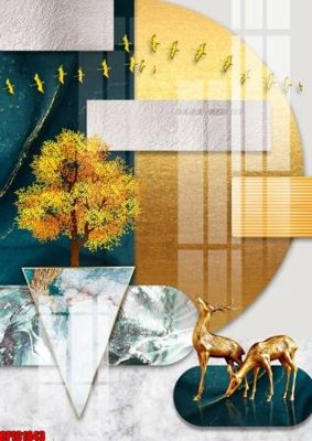 File ảnh file tranh bộ decor in treo tường tráng gương OPIC1843 (gốc) in decal dán tường