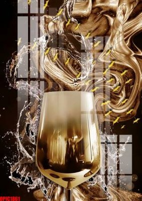 File gốc file tranh bộ decor in treo tường tráng gương OPIC1861 (vector) cho in ấn