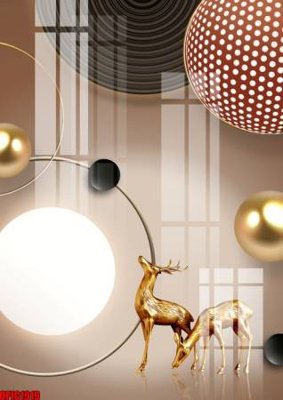 File gốc file tranh bộ decor in treo tường tráng gương OPIC1919 (vector) cho in ấn