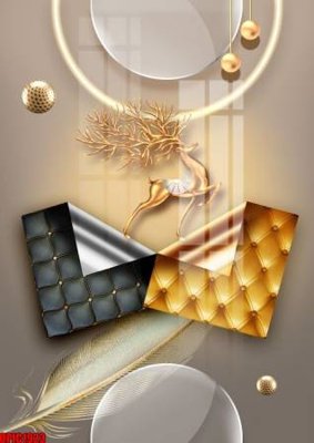 Tải file tranh gốc file tranh bộ decor in treo tường tráng gương OPIC1923 chất lượng cao