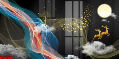 File gốc file tranh bộ decor in treo tường tráng gương OPIC2030 (trang trí) phòng ngủ