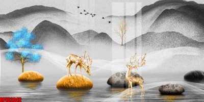 File in trần file tranh bộ decor in treo tường tráng gương OPIC2042 (bản gốc) mây trời