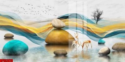 File in mica file tranh bộ decor in treo tường tráng gương OPIC2079 (bản gốc) siêu trong