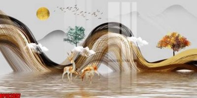 File PSD file tranh bộ decor in treo tường tráng gương OPIC2097 (nguyên gốc) chất lượng cao