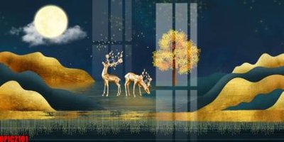 Tải file file tranh bộ decor in treo tường tráng gương OPIC2101 (gốc) làm tranh trang trí