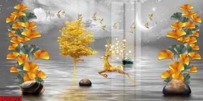 Download file gốc file tranh bộ decor in treo tường tráng gương OPIC2235 (in mica) trong suốt