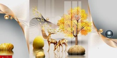 Download file gốc file tranh bộ decor in treo tường tráng gương OPIC2252 (in mica) trang trí