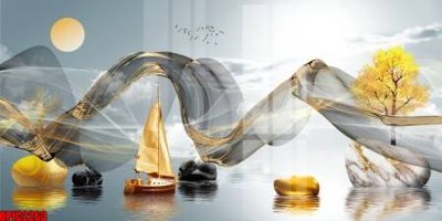 File gốc file tranh bộ decor in treo tường tráng gương OPIC2263 (AI/EPS) cho in ấn