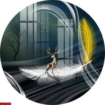 Cung cấp file tranh gốc file tranh bộ decor in treo tường tráng gương OPIC2428 độc quyền