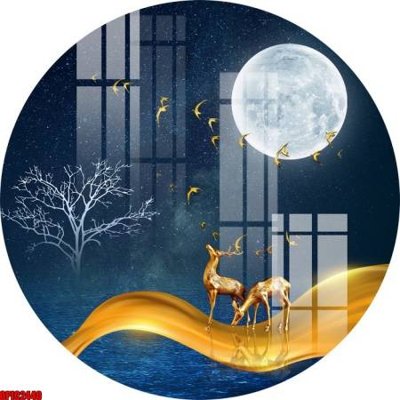 Mua file tranh gốc file tranh bộ decor in treo tường tráng gương OPIC2440 tại Filetranh.com