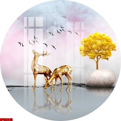 Download file file tranh bộ decor in treo tường tráng gương OPIC2445 (gốc) in mica cao cấp