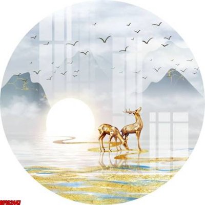 Tải file file tranh bộ decor in treo tường tráng gương OPIC2447 (gốc) in ấn chất lượng