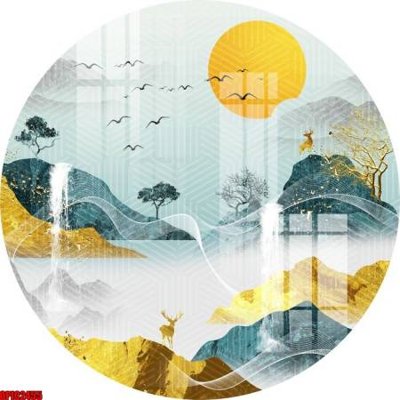 File in mica file tranh bộ decor in treo tường tráng gương OPIC2455 (bản gốc) siêu trong