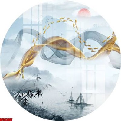 Hình ảnh file gốc in lụa file tranh bộ decor in treo tường tráng gương OPIC2467