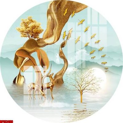 File tranh file tranh bộ decor in treo tường tráng gương OPIC2499 (gốc) in backlit film