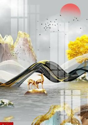 File gốc file tranh bộ decor in treo tường tráng gương OPIC2660 (trang trí) phòng trẻ em