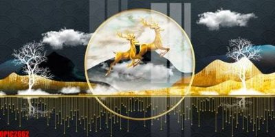 File ảnh file tranh bộ decor in treo tường tráng gương OPIC2662 (gốc) cho trang trí nhà hàng