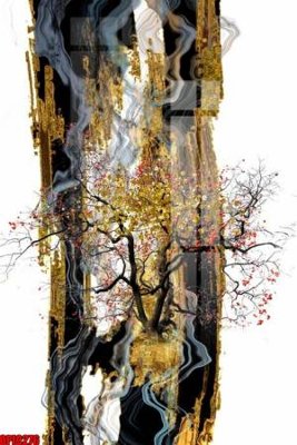 File in trần file tranh bộ decor in treo tường tráng gương OPIC276 (bản gốc) hoa văn