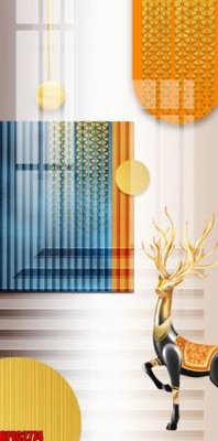 Tải file file tranh bộ decor in treo tường tráng gương OPIC2774 (PSD) cho in tranh 3D