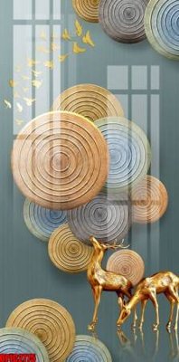 Download file gốc file tranh bộ decor in treo tường tráng gương OPIC2775 (in lụa) cao cấp