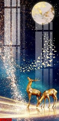 File gốc file tranh bộ decor in treo tường tráng gương OPIC2778 (in lụa) trang trí tường