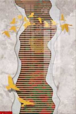 File gốc file tranh bộ decor in treo tường tráng gương OPIC2809 (in lụa) tranh mã đáo