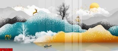 File gốc file tranh bộ decor in treo tường tráng gương OPIC2856 (cho in ấn) từ kho Filetranh