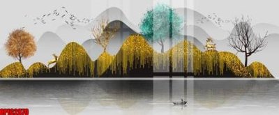 File gốc file tranh bộ decor in treo tường tráng gương OPIC2870 (bản quyền) cho in ấn