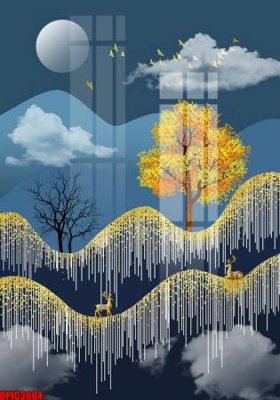 Download file tranh PSD file tranh bộ decor in treo tường tráng gương OPIC3004 để chỉnh sửa